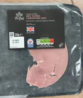 Thickly sliced dry cured yorkshire ham