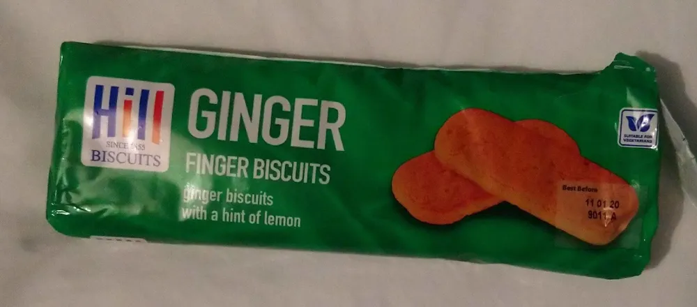Ginger finger biscuits