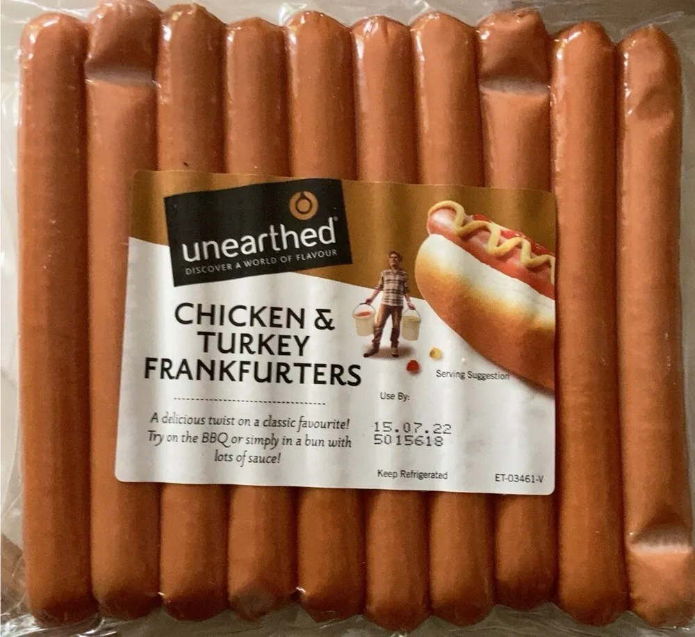 Chicken and turkey frankfurter