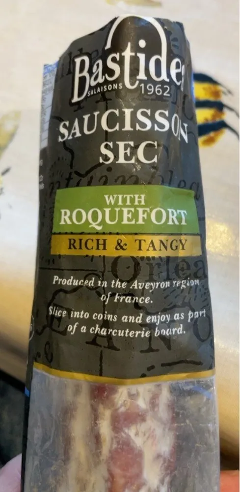 Saucisson sec with Roquefort