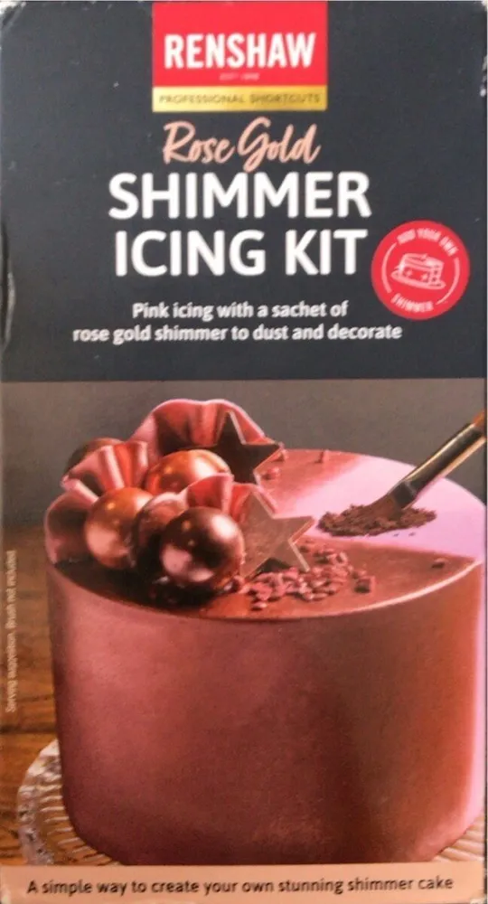Rose gold shimmer icing kit