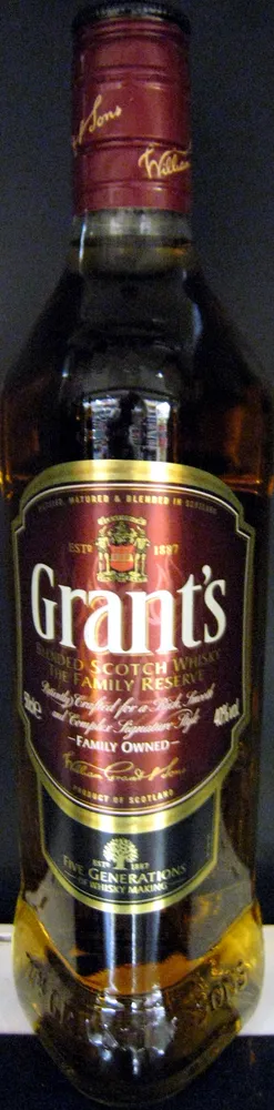Whisky Ecosse blended sans âge 50 cl Grant's