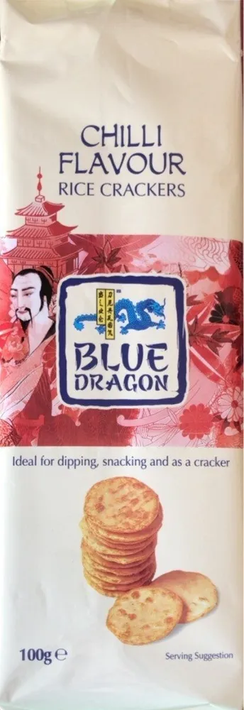 Chilli flavour rice crackers