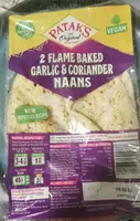 Flame baked garlic and Coriander naans