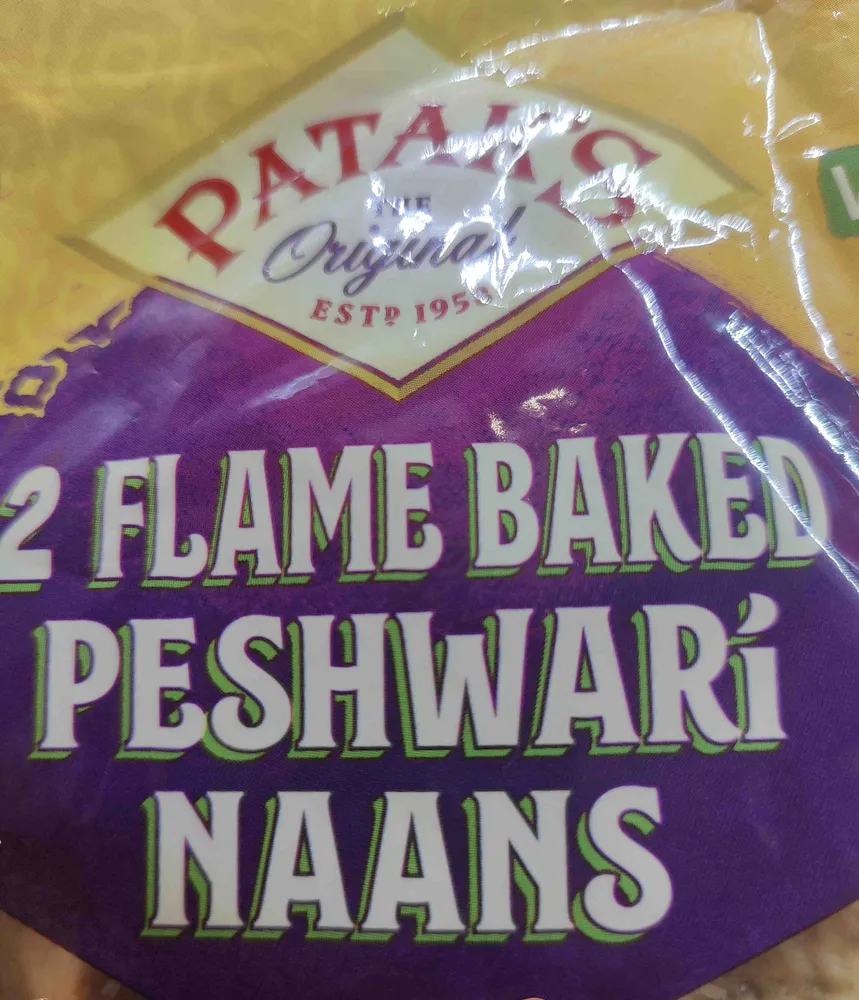 2 flame baked peshwari naans
