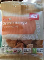 Dried mango snacking bag