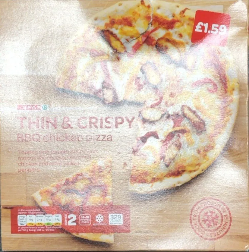 Thin & Crispy BBQ chicken pizza