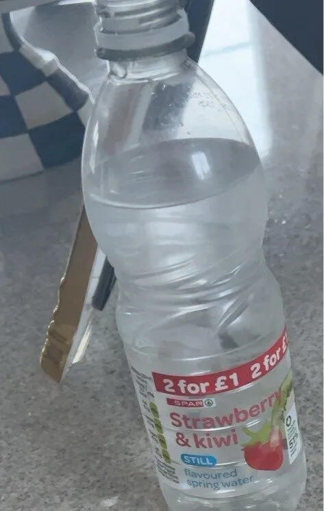 Strawberry and kiwi flavoured spring water
