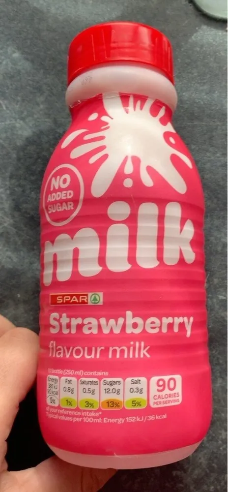 Milk strawberry flavour