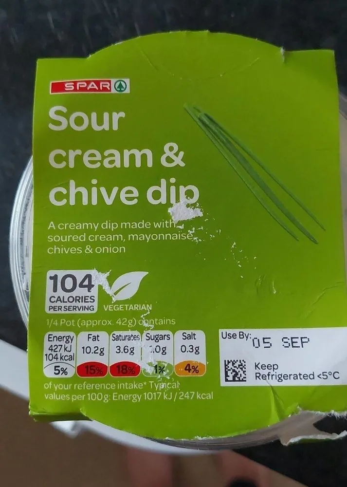 SPAR - Sour cram and chive dip