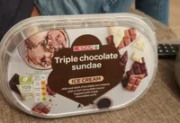 Triple chocolate Sundae ice cream