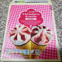 Strawberry Vanilla Cones