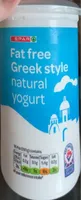 Fat free greek style natural yogurt