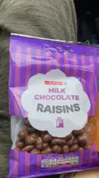 Milk chocolate raisins
