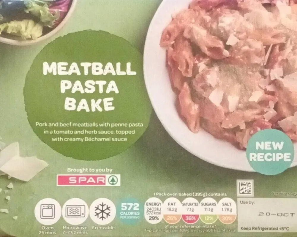 Meatball pasta bake