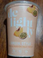 Delightly greek style peach & passion fruit yogurt
