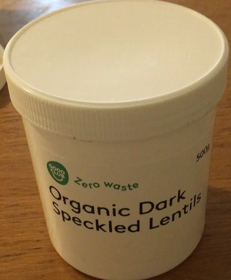 Organic dark speckled lentils