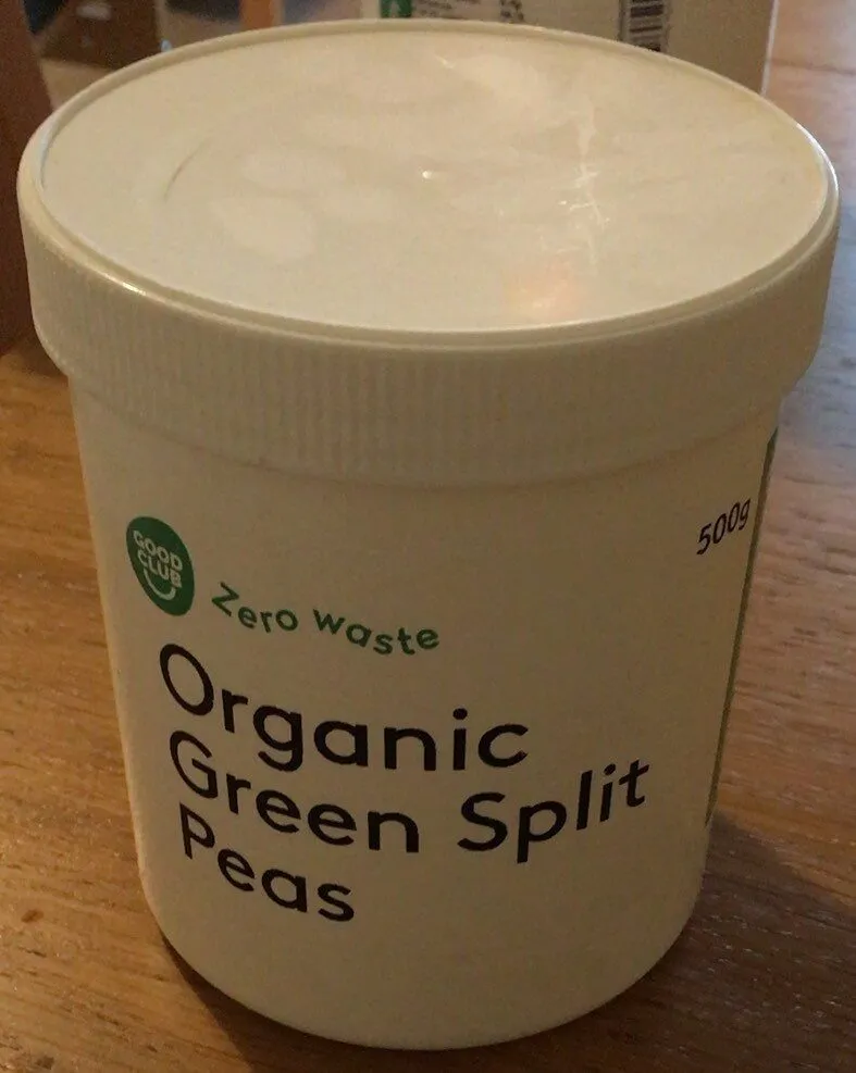 Organic green split peas