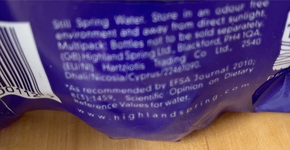 Highland spring water
