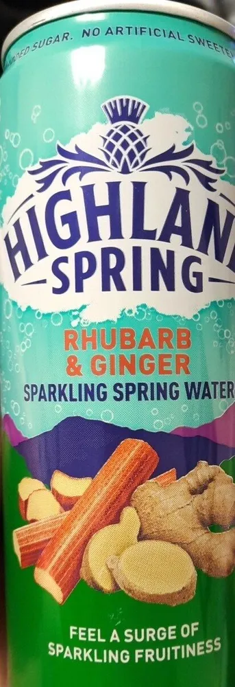 Rhubarb and Ginger sparkling water