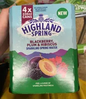 Blackberry plum and hibiscus sparkling spring water