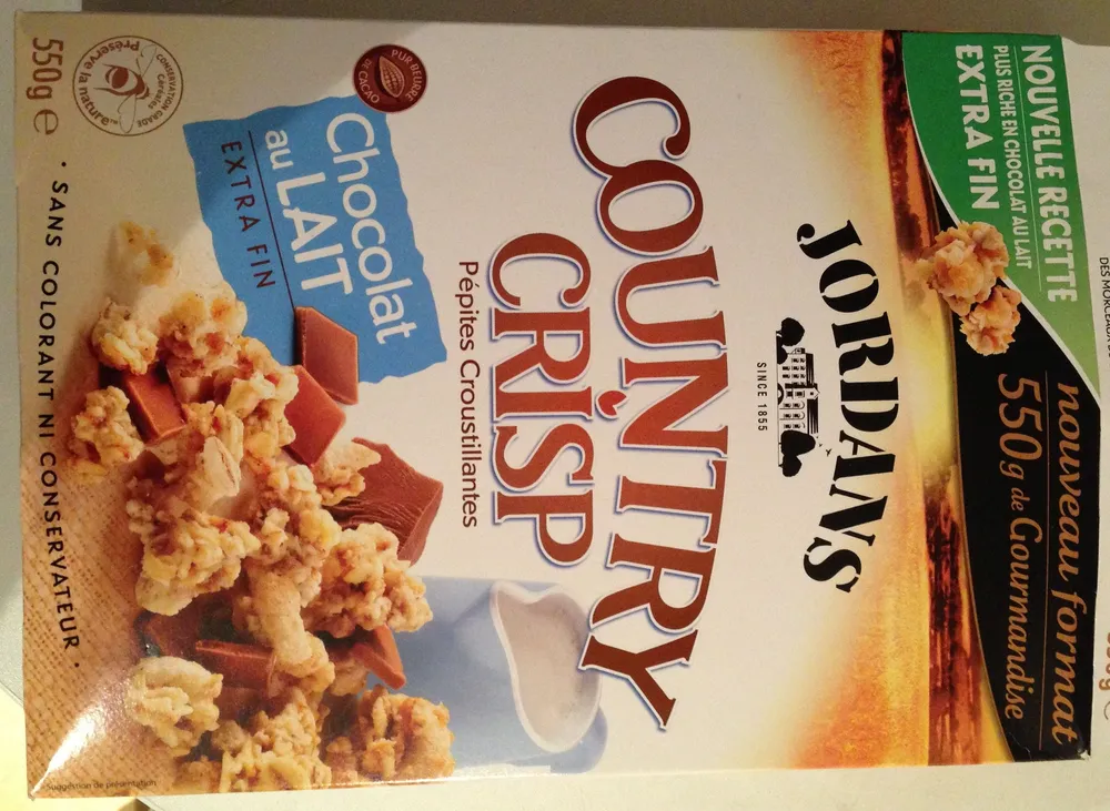 Country Crisp - Chocolat au lait extra fin