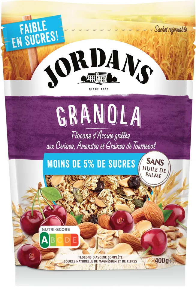 Granola Cerises, Amandes & Graines de tournesol