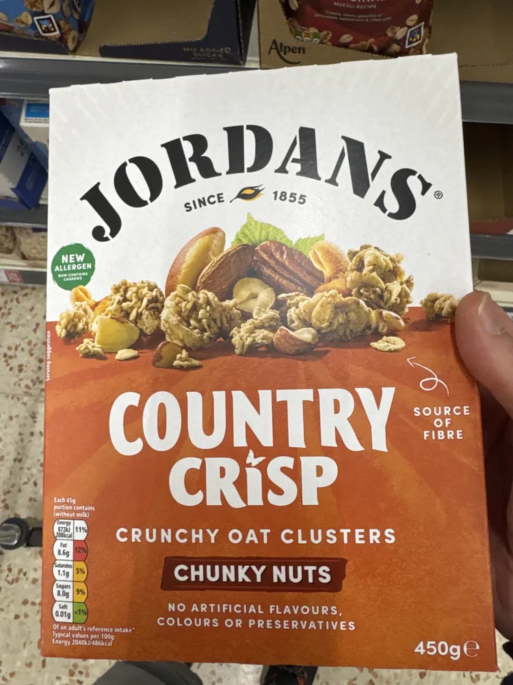 COUNTRY CRISP CRUNCHY OAT CLUSTERS CHUNKY NUTS