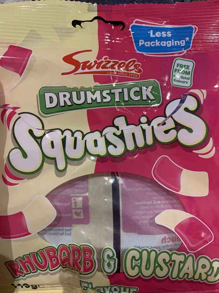 Squashies rhubarb And Custard