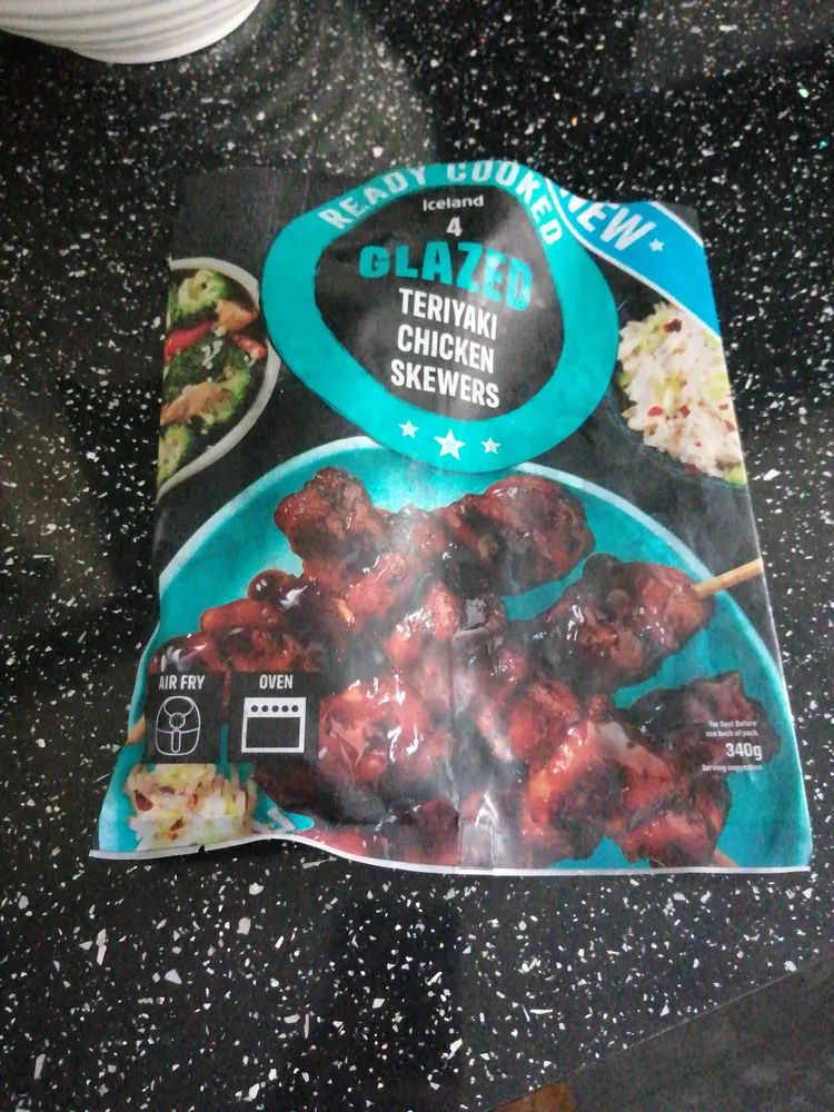 Ready Cooked Teriyaki Glazed Chicken Skewers