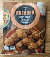 Breaded Satay Sticky Chicken Skewers