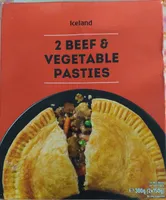 2 Beef & Vegetable Pasties