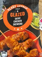 Glazed Satay Chicken Skewers