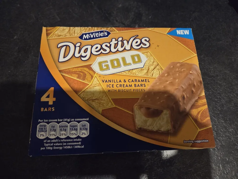 Digestives Gold Vanilla & Caramel Ice Cream Bars