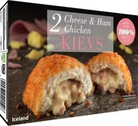 Iceland 2PK Cheese & Ham Chicken Kiev
