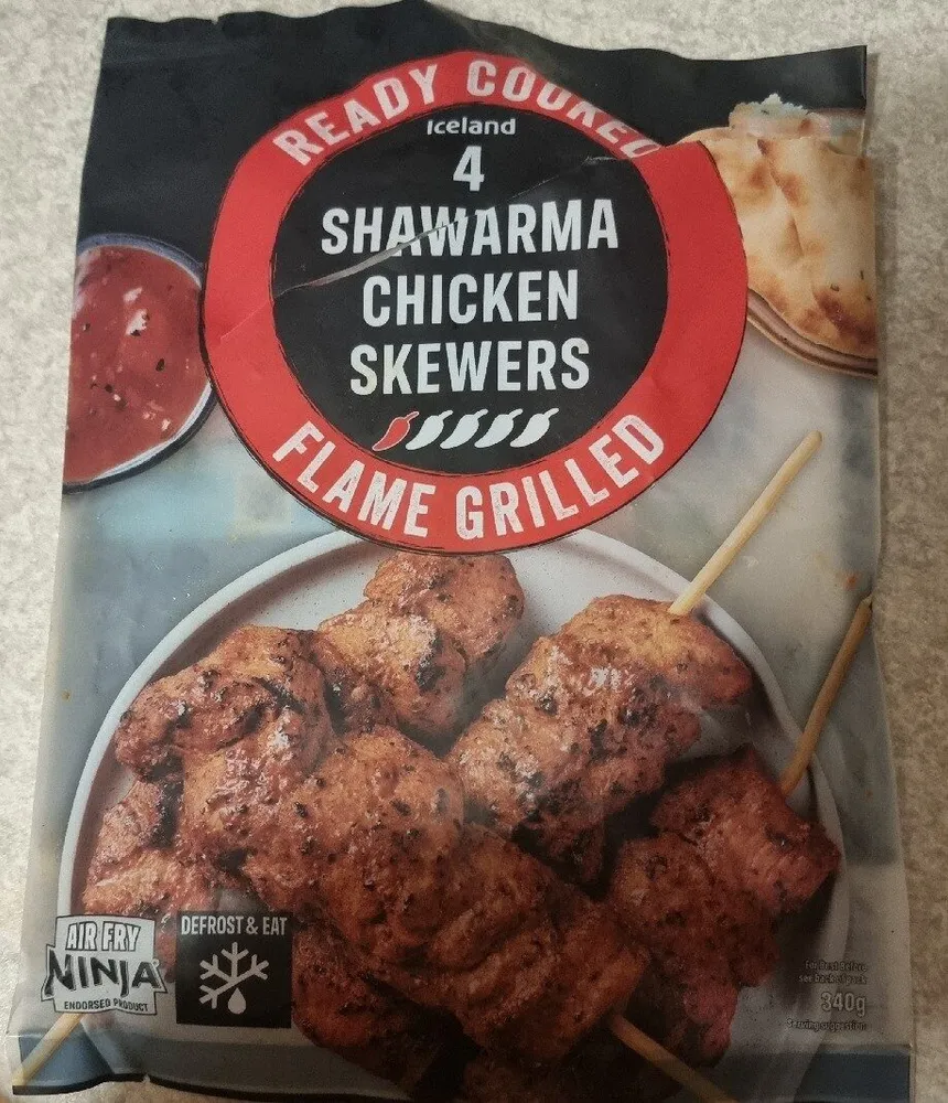 4 Shawarma Chicken Skewers