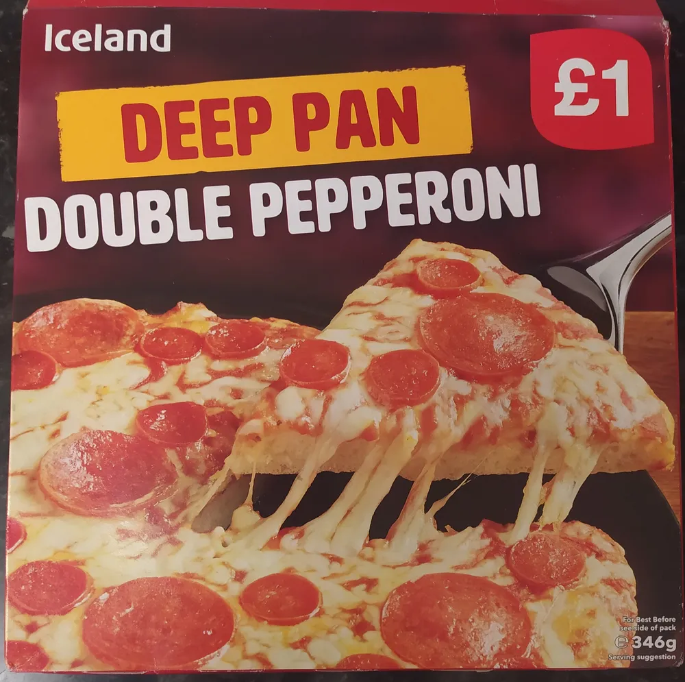 Iceland Double Pepperoni Deep Pan Pizza