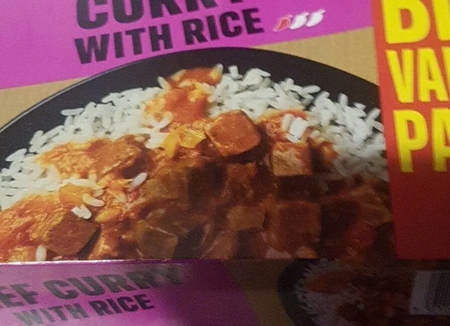 Beef curry with rice
