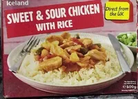 Sweet and sour chicken with rice