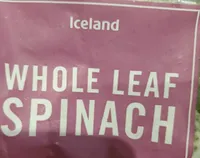 Whole leaf spinach