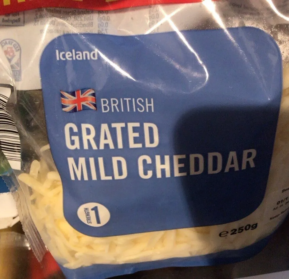 Grated mild cheese