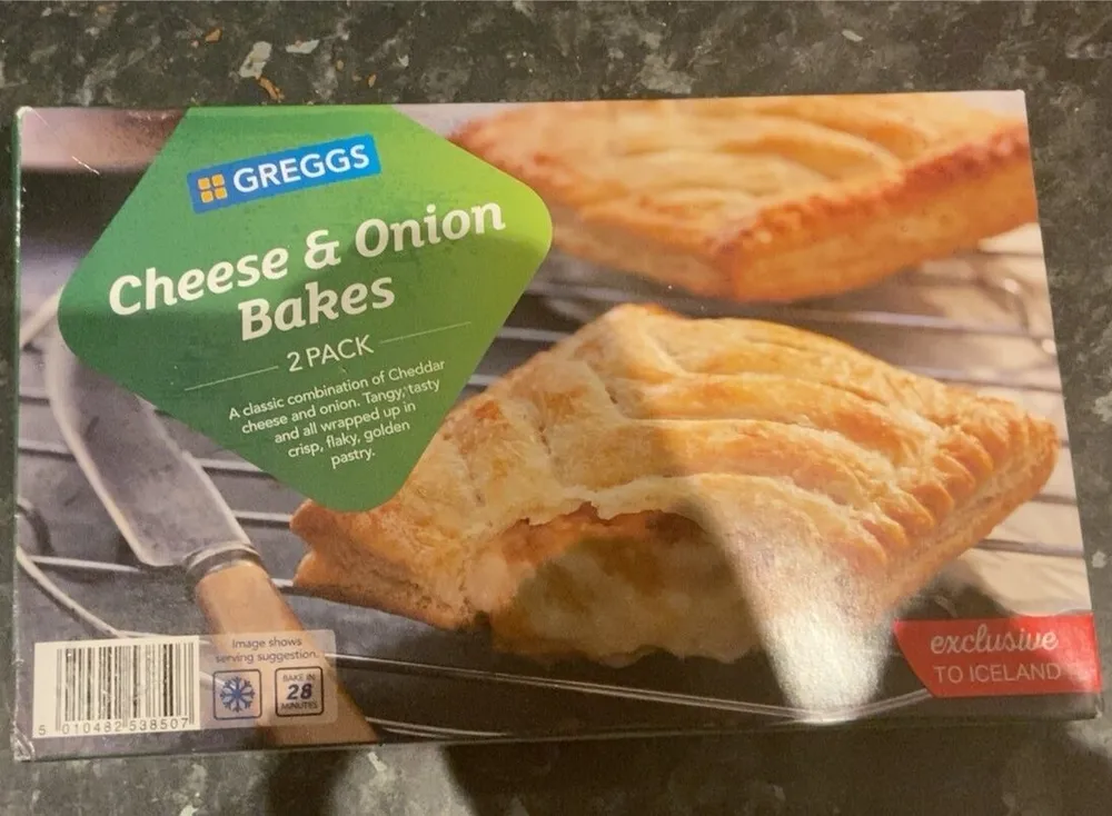 Cheese and onion bakes