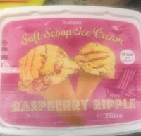 Soft scoop ice cream raspberry ripple