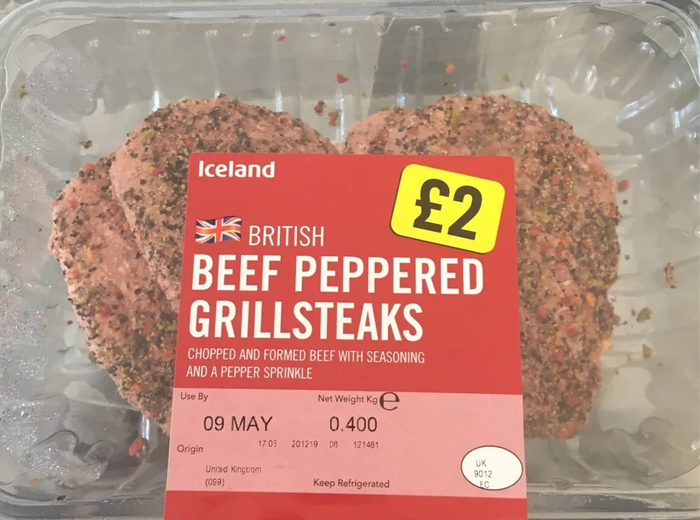 Beef peppered grillsteaks Iceland