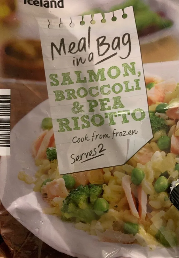 Salmon broccoli & pea risotto