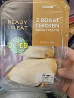 Ready cooked roast chicken breast fillets