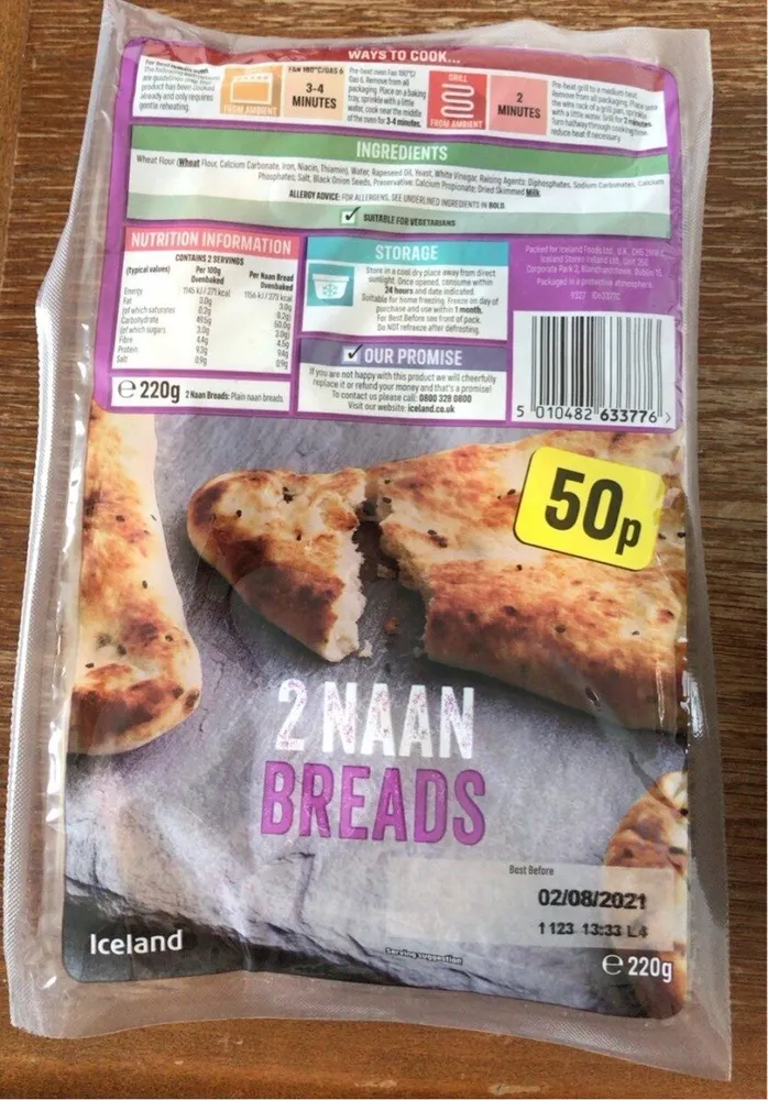 2 Naan Breads