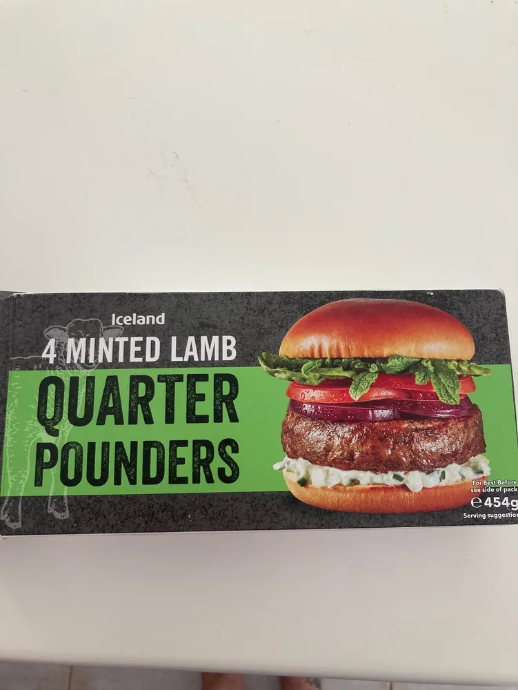 Iceland Minted Lamb Qtr Pounder 4pk