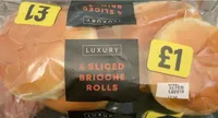 4 Sliced Brioche Rolls