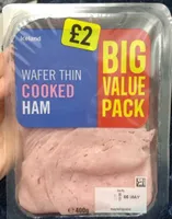 Wafer thin cooked ham